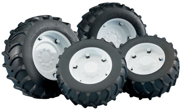 BRU3311 - Roue de jumelage blanc pour tracteur BRUDER série 3000 - 1