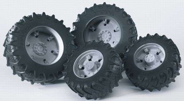 BRU3315 - Roue de jumelage grise pour tracteur BRUDER série 3000 - 1