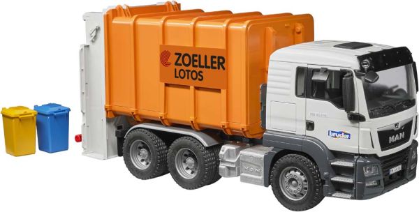 BRU3762 - MAN TGS 6x4 poubelle orange - 1