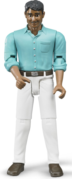 BRU60003 - Homme avec pantalon blanc et chemise bleu Ech:1/16 - 1