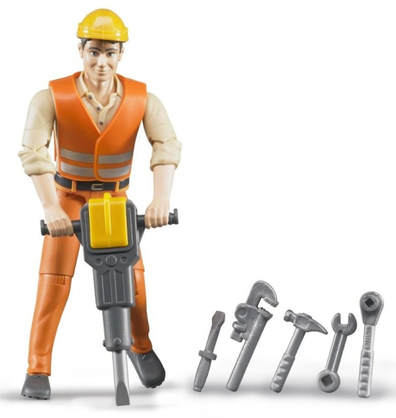 BRU60020 - Homme avec marteau piqueur et outils Ech:1/16 - 1