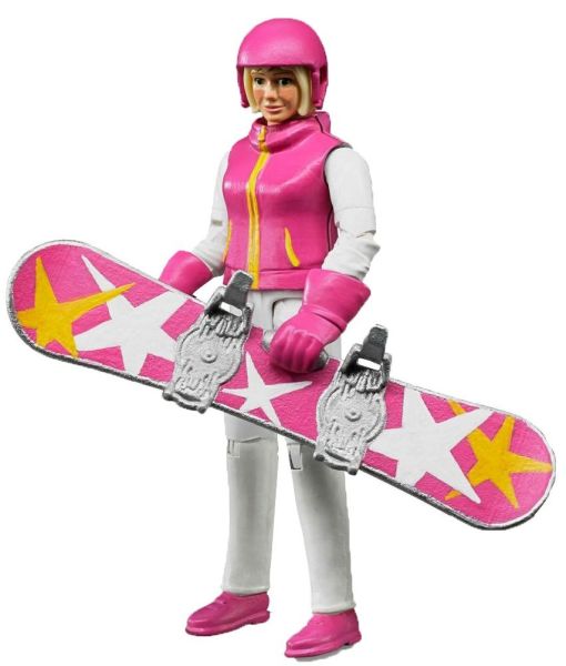BRU60420 - Femme en snowboard avec accessoires - 1