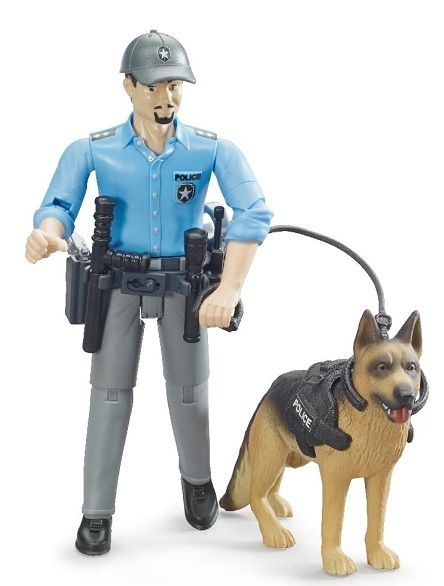 BRU62150 - Policier avec chien - 1