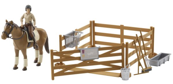BRU62500 - Kit d'équitation avec personnage et cheval Ech:1/16 - 1