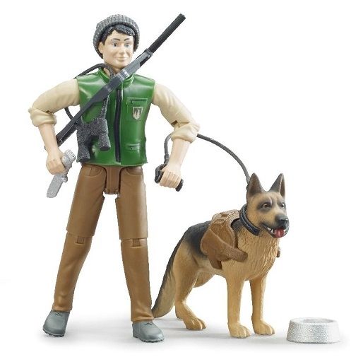 BRU62660 - Agent forestier avec chien et accessoires - 1