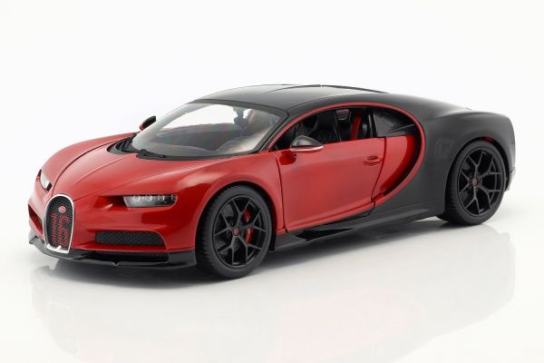 BUR11040RO - BUGATTI Chiron Rouge et noire - 1