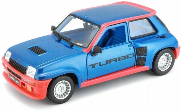 BUR18-21088B - RENAULT 5 Turbo 1982 bleu et rouge - 1