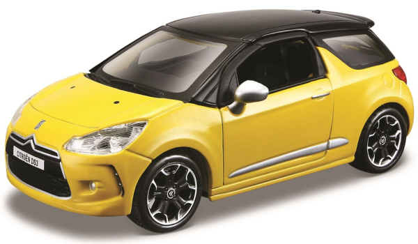 BUR18-43000B - CITROEN DS3 jaune toit noir - 1