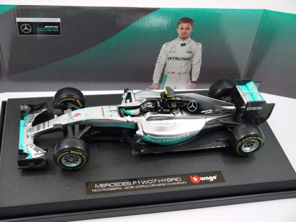 Miniature MERCEDES F1 W07 Hybrid Nico Rosberg 2016 World