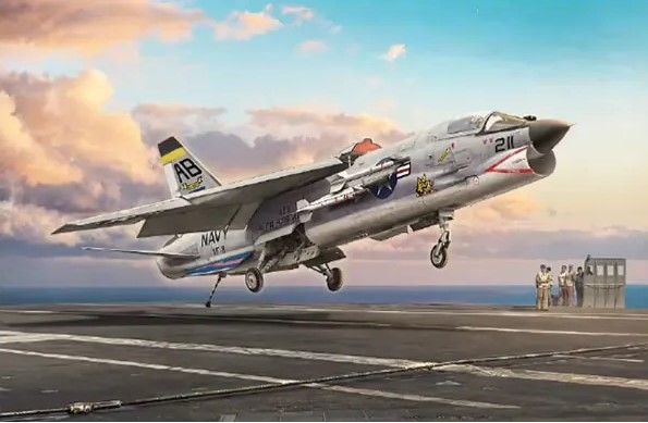 ITA1456 - Avion de chasse F-8E Crusader à assembler et à peindre - 1