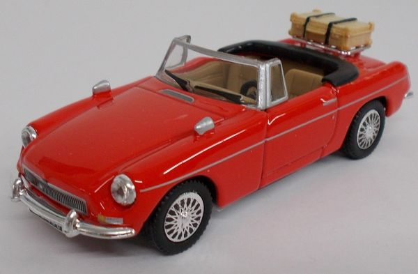 CAR251ND - MG B cabriolet ouvert rouge - 1