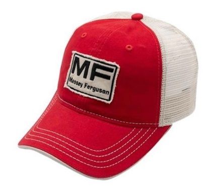 CAS03406 - Casquette MASSEY FERGUSON Rouge et Beige en Maille - 1