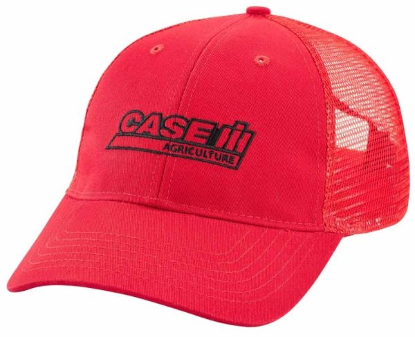 CAS293234 - Casquette en maille CASE IH - Rouge avec logo Noir - 1