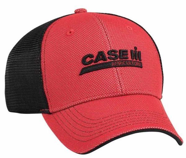 CASCASEIH205598 - Casquette CASE IH mailles noires visière rouge - 1