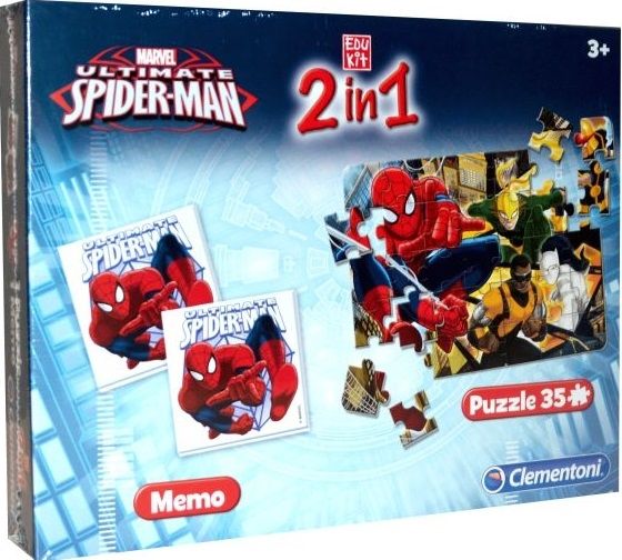 Jeu de mémo + Puzzle 35 Pièces SPIDERMAN - Référence 13331 fabriquée par  CLEMENTONI