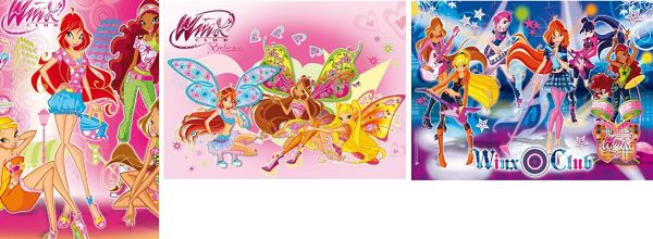 CLE25169 - 3 Puzzles 48 Pièces WINX Club 32 x 22 cm - 1