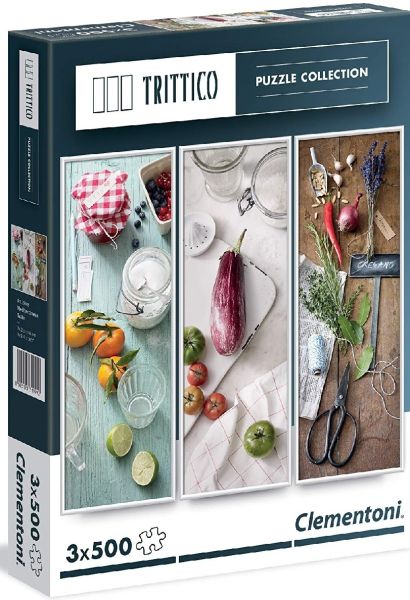 CLE39308 - 3 Puzzles 500 Pièces Cuisine méditerranéenne - 1