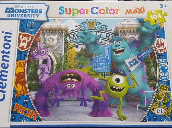 CLE93537 - Puzzle 104 Pièces MONSTRES & COMPAGNIE 62 x 42 cm - 1