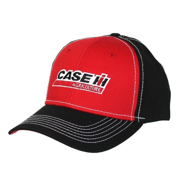 CASCNH100 - Casquette rouge et noire Logo CASE IH - 1