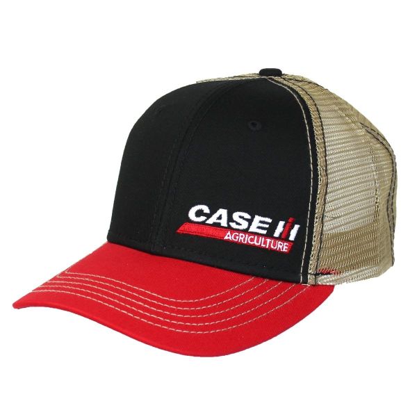 CASCNH102 - Casquette beige noire et rouge logo CASE IH - 1