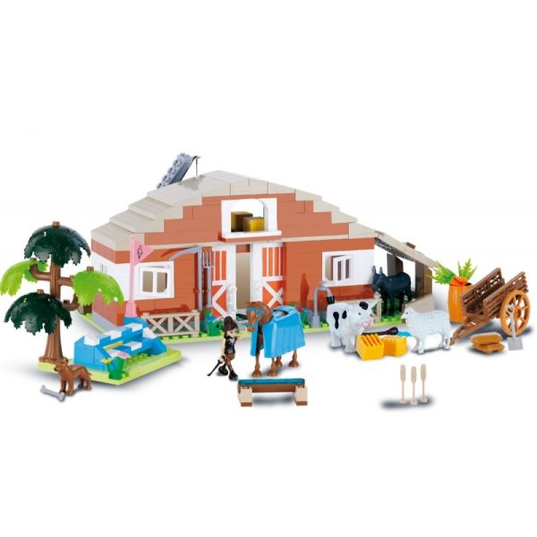COB1867 - Écurie avec une Personnage et 5 animaux - 350 Pièces - 1