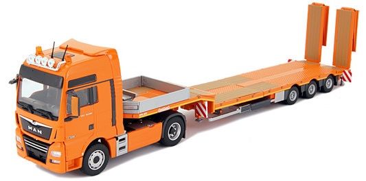CON76230/01 - MAN TGX XXL Euro 6 4x2 avec porte engins 3 essieux Orange - 1