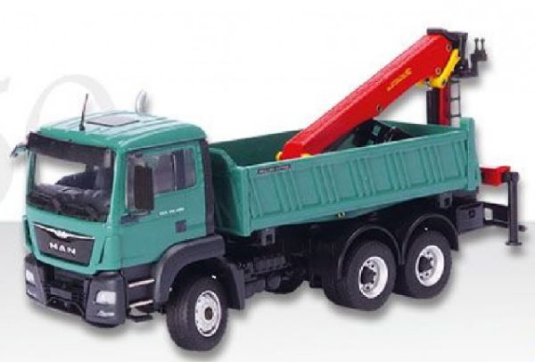 CON77223 - MAN 6x4 benne avec grue de chargement - 1