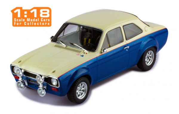 IXO18CMC124.22 - FORD Escort MKI RS1600 1974 Bleu et Blanc perlé - 1