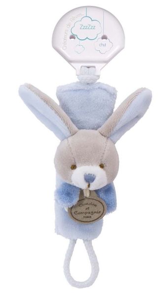 DC2509LAPBLEU - Attache-sucette - Lapin bleu - 1