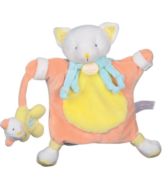 DC2569 - Marionnette chat Jaune 25 cm - 1
