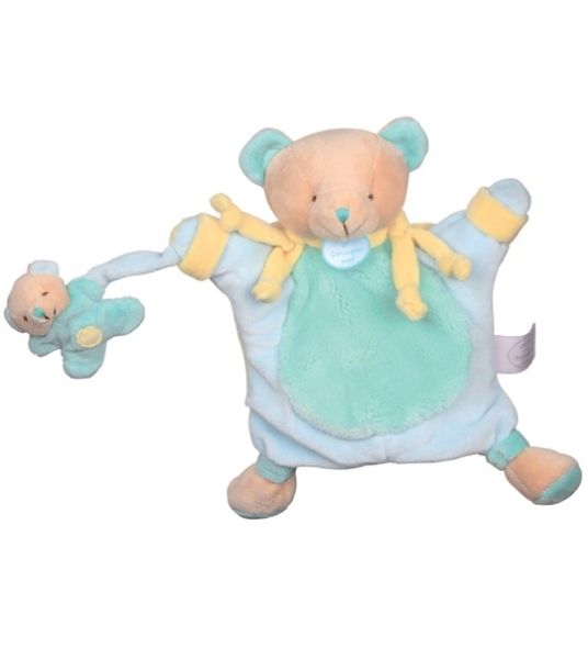 DC2570 - Marionnette ours microfibre Vert menthe 25 cm - 1