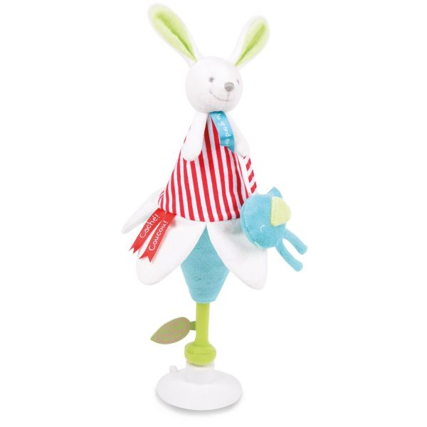 DC2675LAPINFLEUR - Marionnette Marotte - Lapin fleur - 1