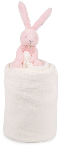 DC2755 - Plaid douceur et petit lapin Rose - 100 x 70cm - 1