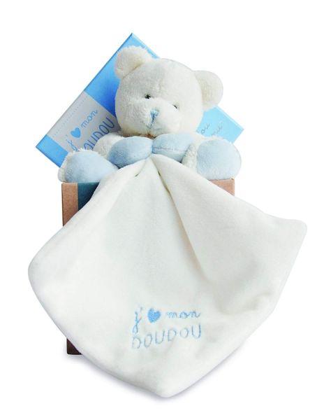 DC2915 - Pantin avec doudou ours bleu - 1