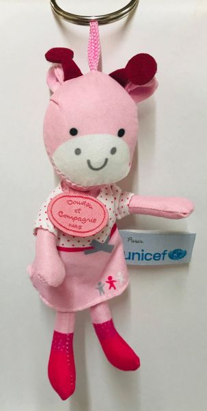 DC2934VACHE - Porte-clés UNICEF - Vache rose - 1