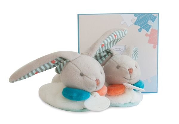 DC2985 - LAPIN HAPPY - Chaussons avec hochet - 6/12 mois - 1