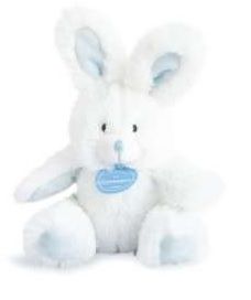 DC3106-BLEU - LAPIN avec hochet – Bleu - 1