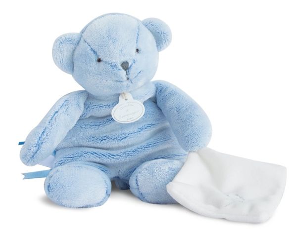 DC3166 - Peluche Ours avec son doudou - Bleu - 1