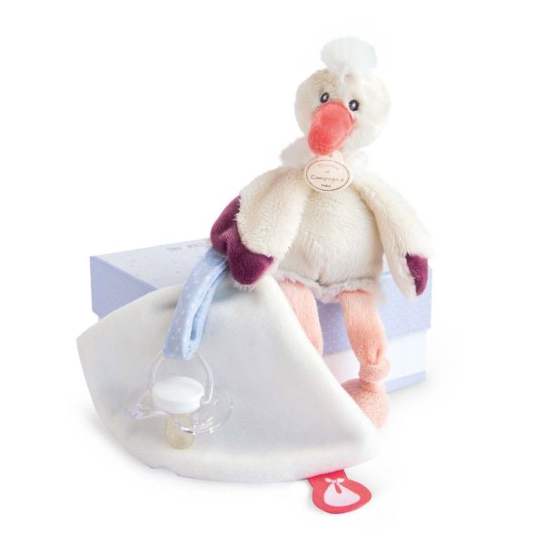 DC3295 - CIGOGNE - Attache sucette avec doudou - 1