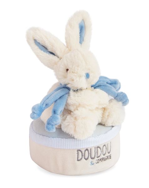 Doudou LAPIN BONBON Bleu Boite a musique tournicotti DOUDOU ET COMPAGNIE DC3363 Collect World Collect World