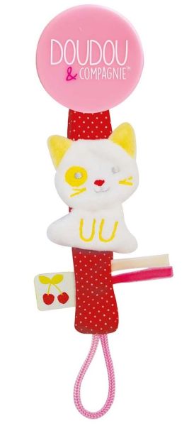 DC3424CHAT - Attache-sucette Vanille/fraise - Chat - 1