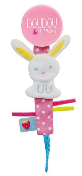 DC3424LAPIN - Attache-sucette Vanille/fraise - Lapin - 1