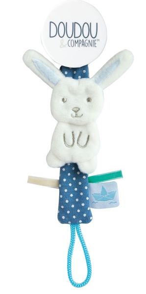 DC3425LAPIN - Attache-sucette Choco/menthe - Lapin - 1