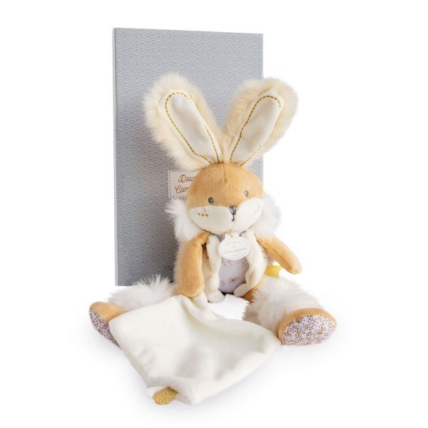 DC3485 - Lapin de sucre blanc - pantin avec doudou - 1