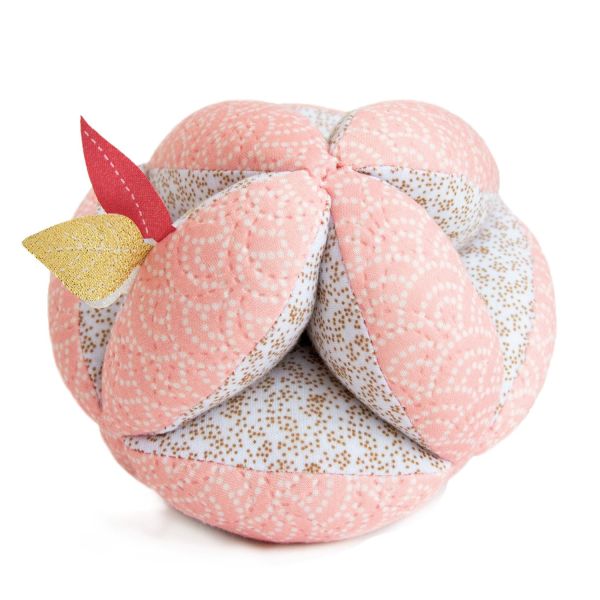 DC3503ROSE - Lapin de sucre - Balles sensorielles avec hochet rose - 1