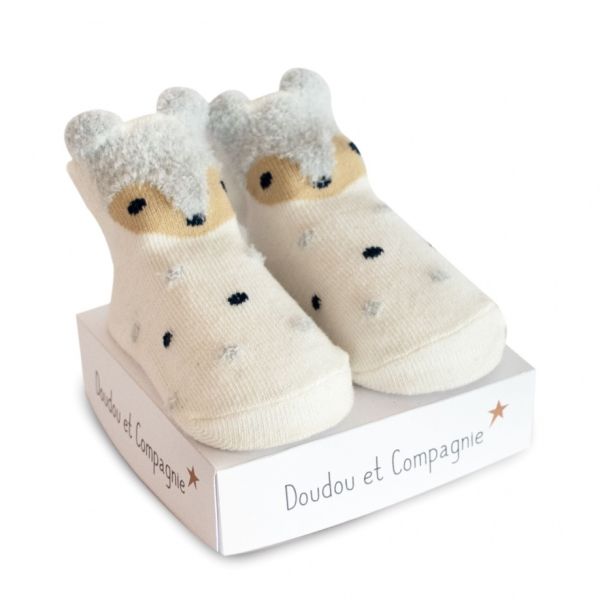 DC3705-01 - Chaussette de naissance petites oreilles - Hérisson - 1