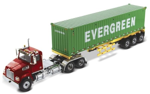 DCM71049 - WESTERN STAR 4700SB 6x4 avec porte container et container 40 Pieds EVERGREEN - 1