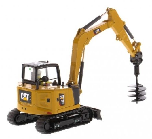Mini-pelle CATERPILLAR 308C CR 1/50 – Réplique Détaillée, Boîte Métal, Opérateur Inclus – Diecast Masters