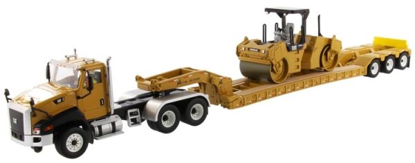 DCM85601 - CATERPILLAR CT660 6x4 et remorque porte engins XL120 avec compacteur CB-534 inclus - 1