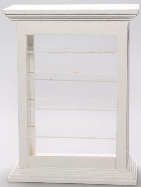 DELLPM003 - Vitrine miniature 4 étagères pour maison de poupée dimension L10 x P4,5 x H13,5 cm - 1